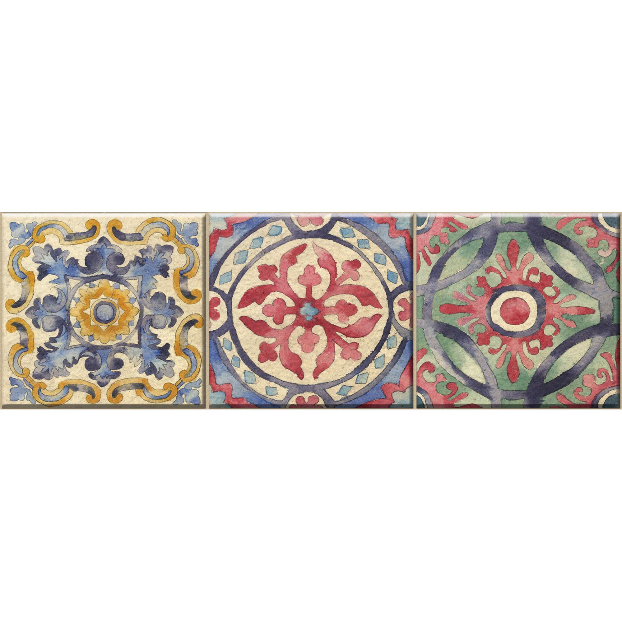 WallPops Iznik Tile Stair Stripe Decal